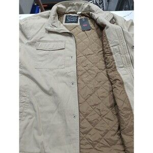 NWT Levis Field Jacket Mens XXL Military Paratrooper Coat Quilted Khaki Beige